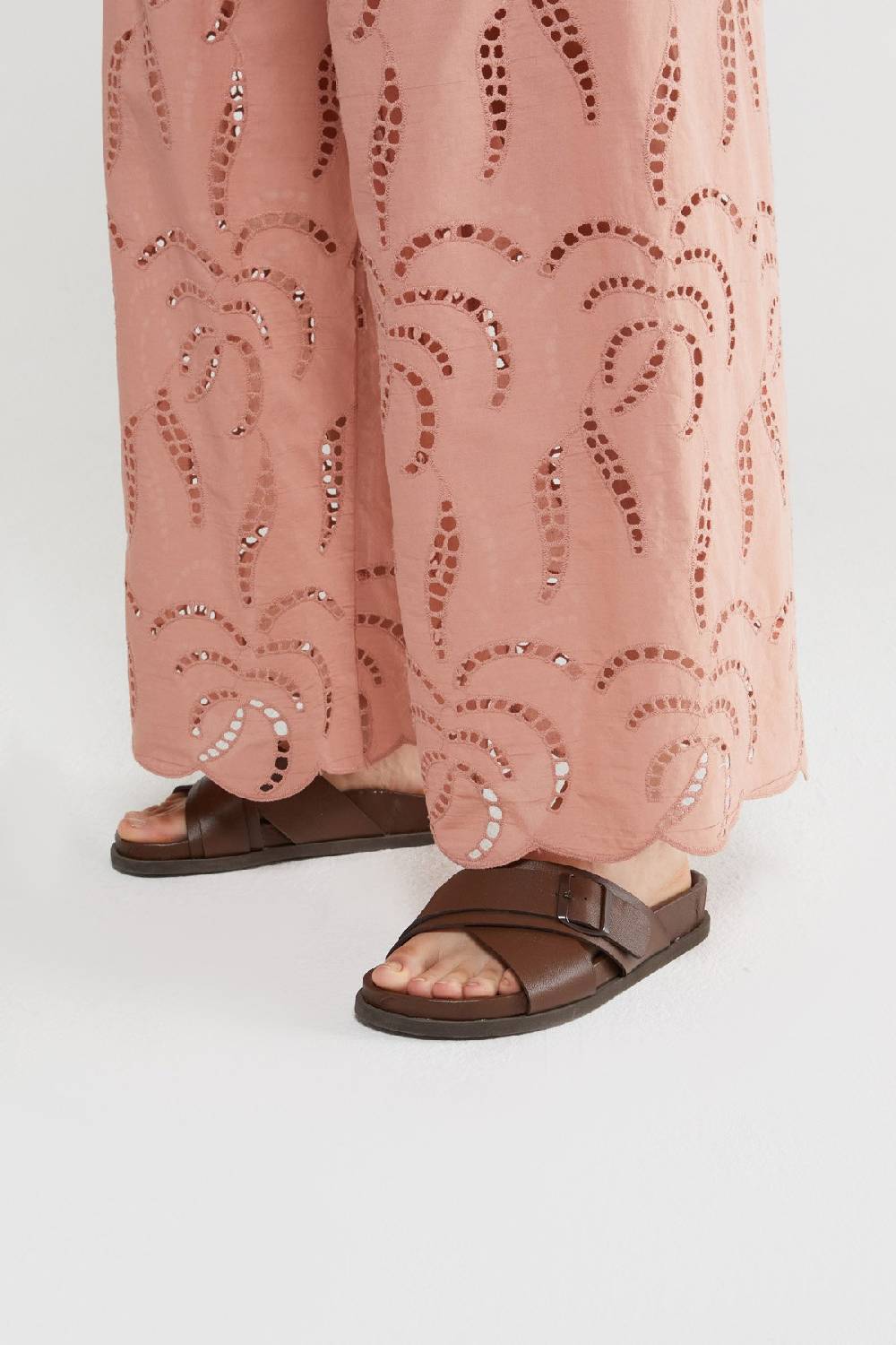 Ottod'Ame Broderie Anglaise Palazzo Trousers