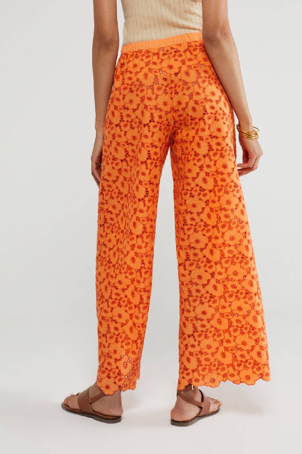 Ottod'Ame Broderie Anglaise Palazzo Trousers