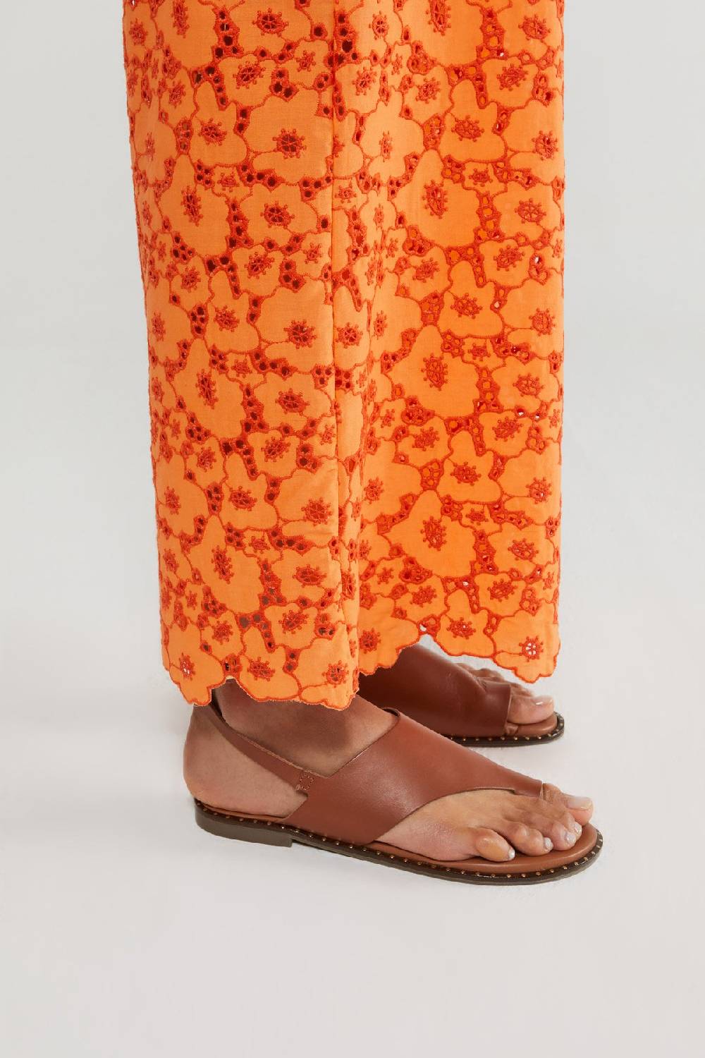 Ottod'Ame Broderie Anglaise Palazzo Trousers