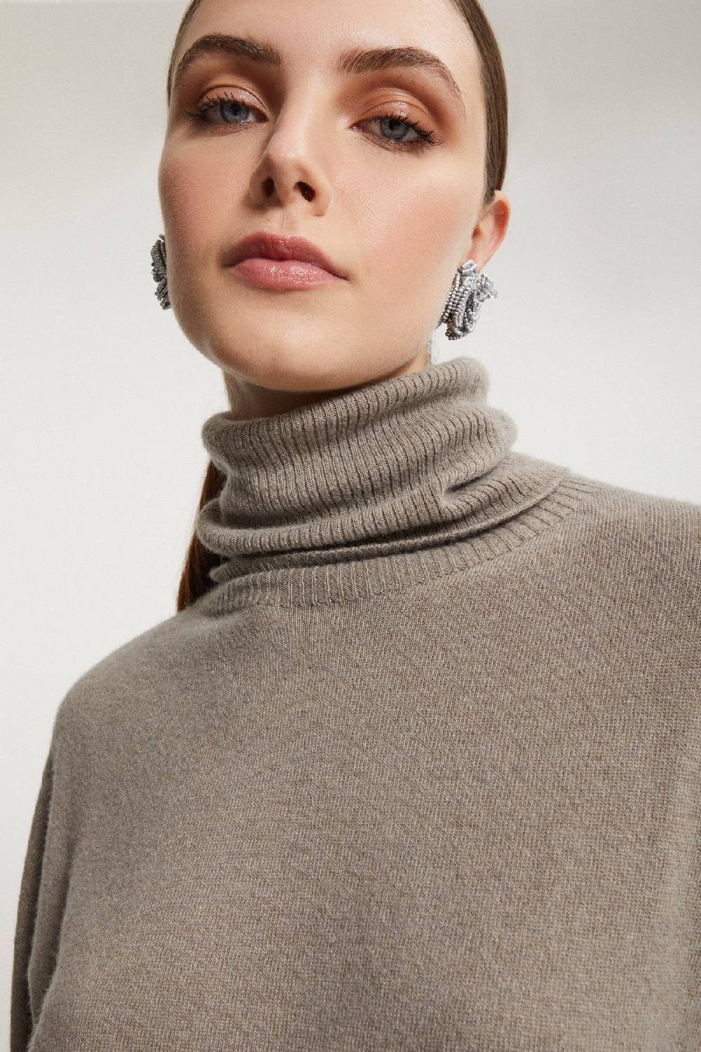 Ottod'Ame Cashmere Blend Long Dress With Sash