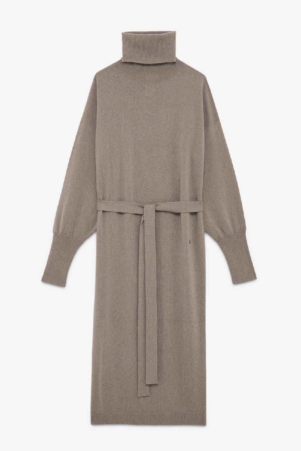 Ottod'Ame Cashmere Blend Long Dress With Sash