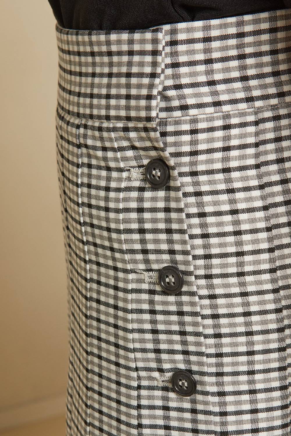 Ottod'Ame Check Long Skirt