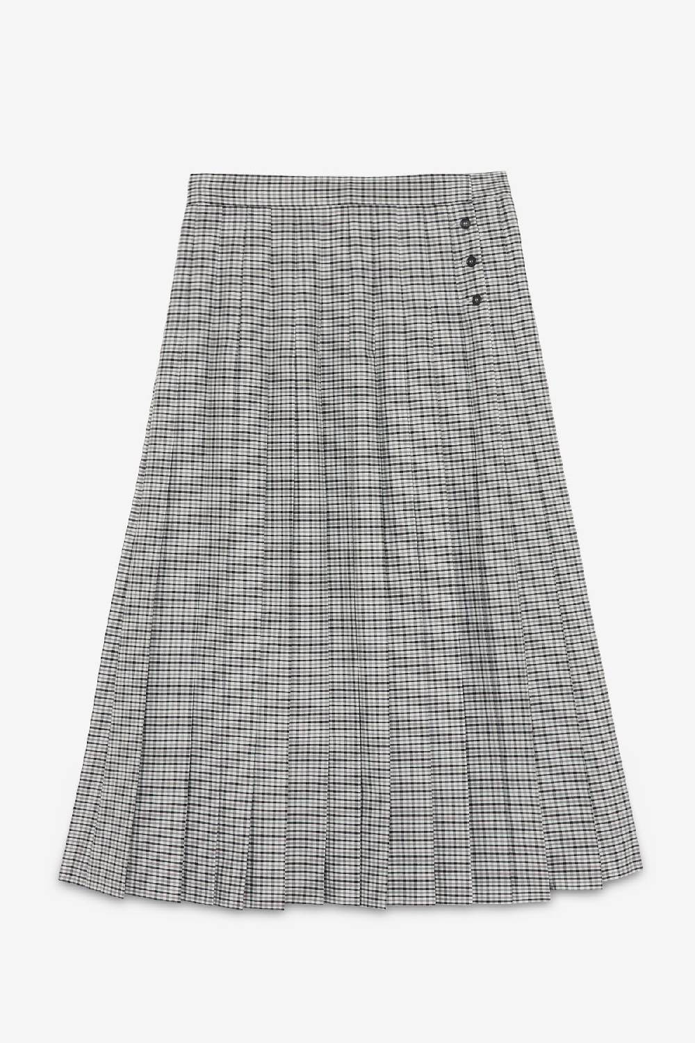Ottod'Ame Check Long Skirt