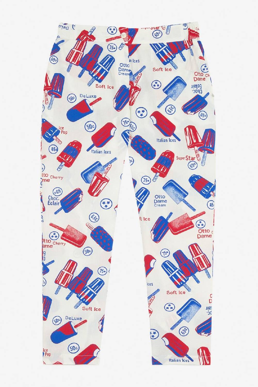 Ottod'Ame Cigarette Trousers Ice Creams' Printing
