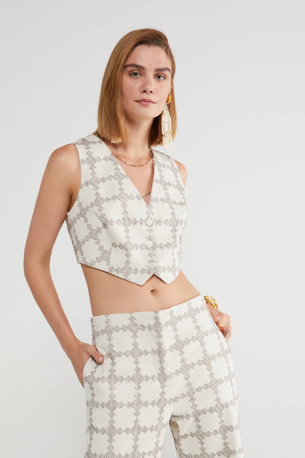 Ottod'Ame Cotton Cropped Waistcoat