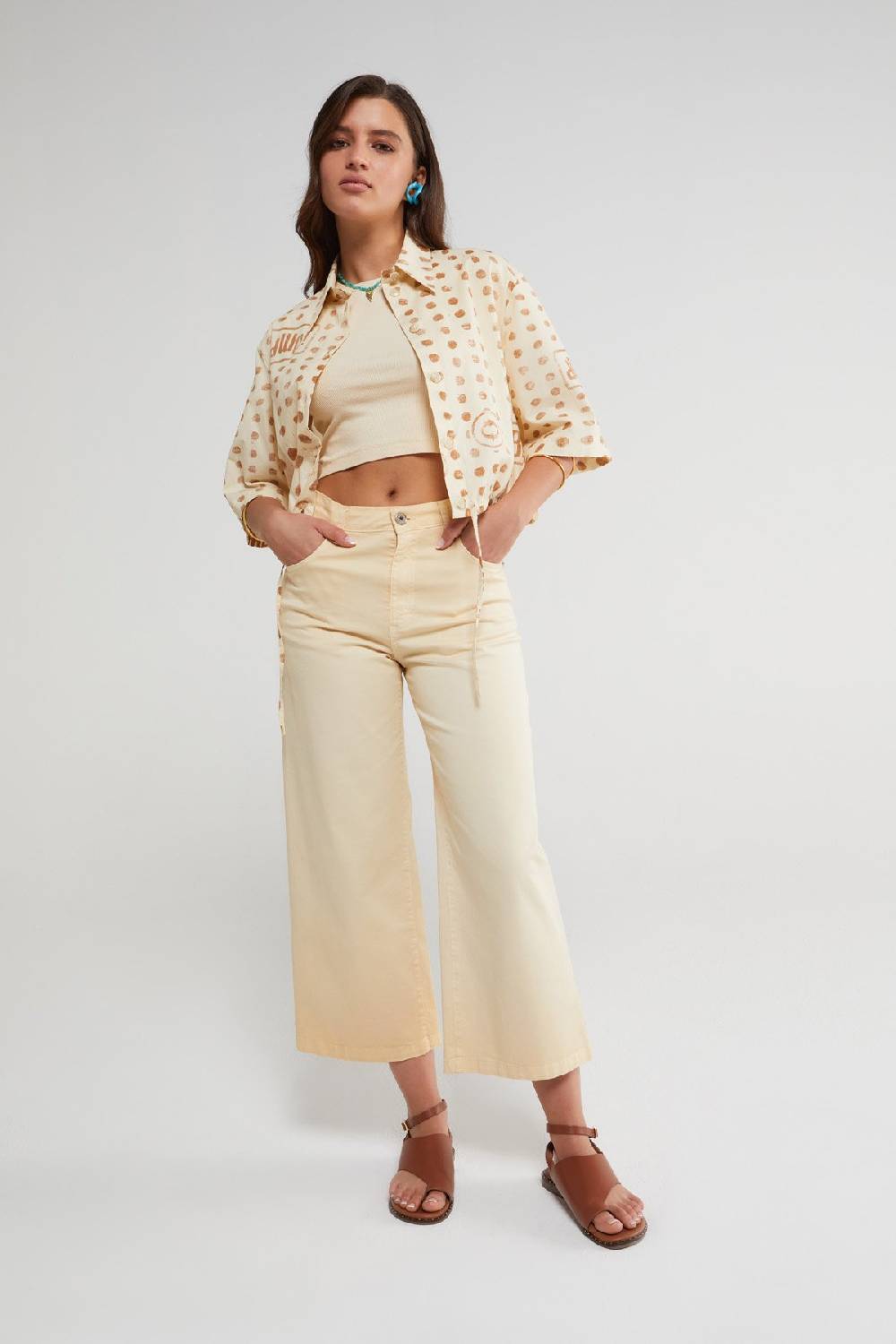 ottod'Ame Cotton flare trousers