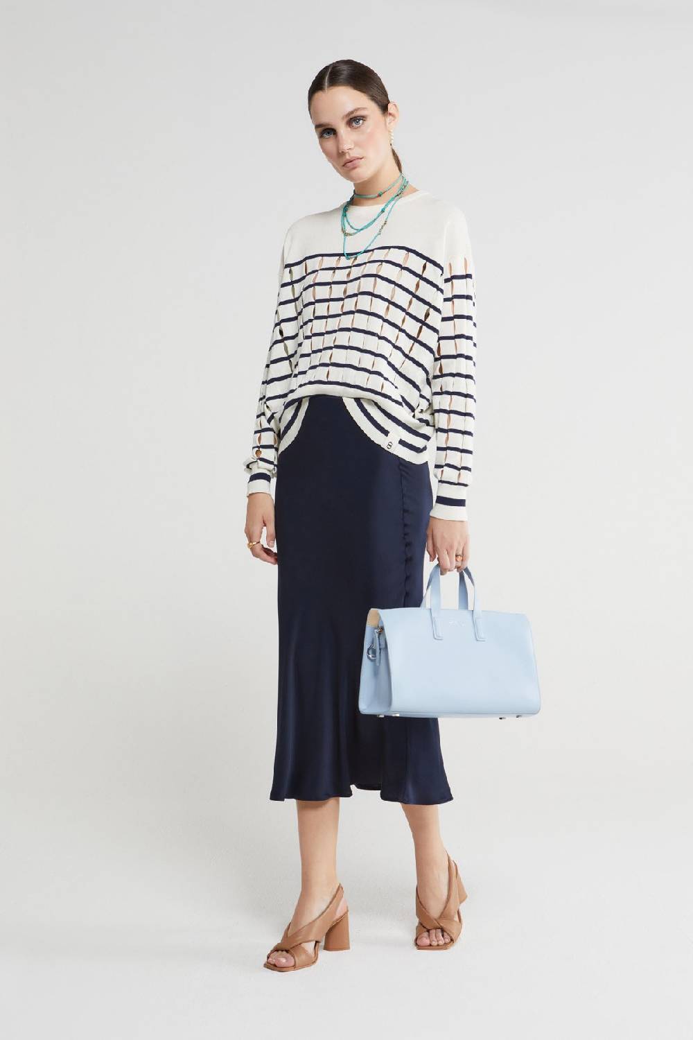 ottod'Ame Cotton fretworked sweater