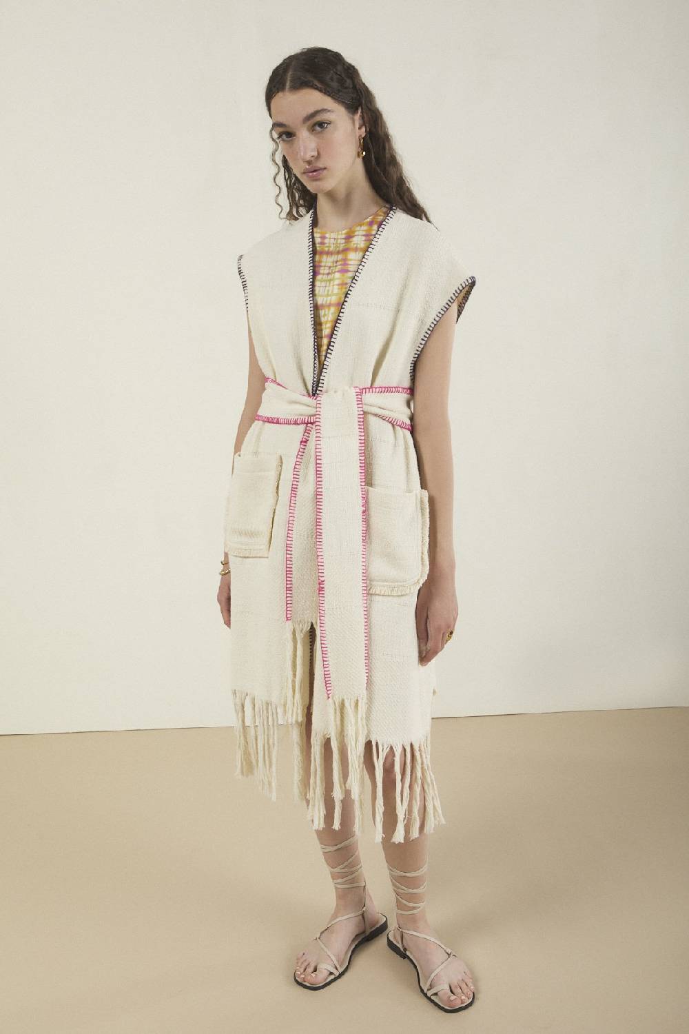 ottod'Ame Cotton jacket with sash