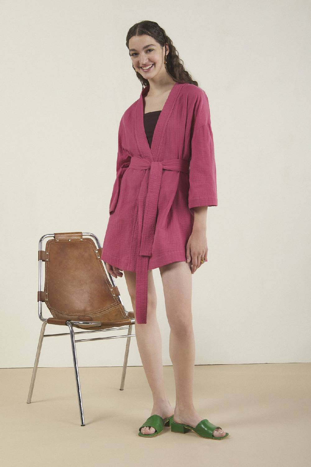 ottod'Ame Cotton kimono jacket