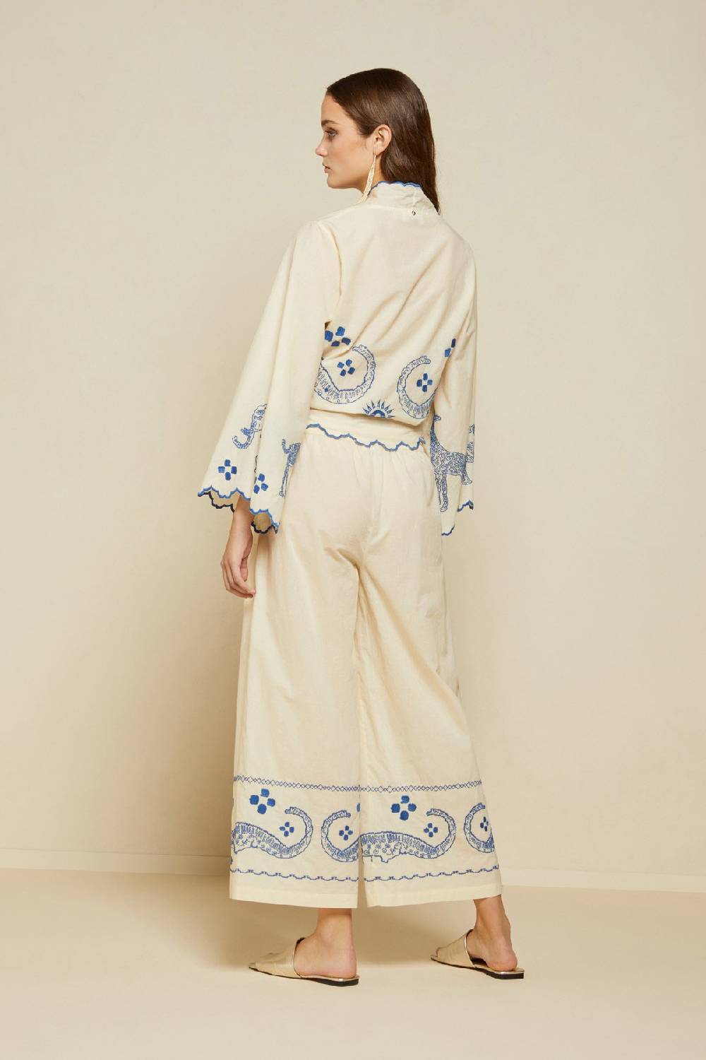 Ottod'Ame Cotton Knotted Shirt With Embroidery