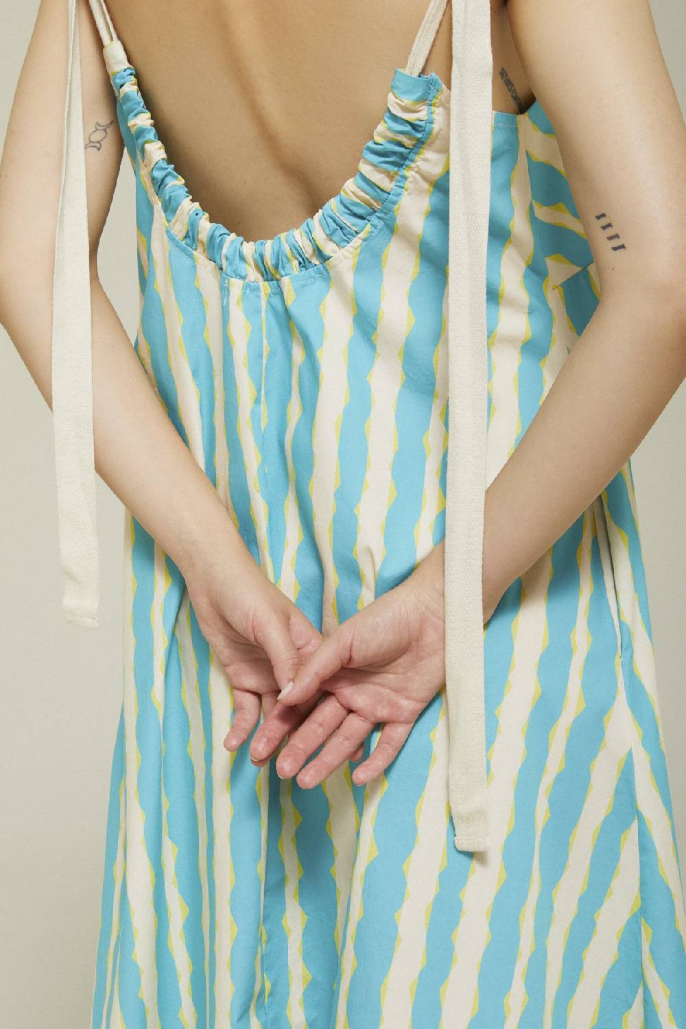 Ottod'Ame Cotton Long Dress With Drawstring