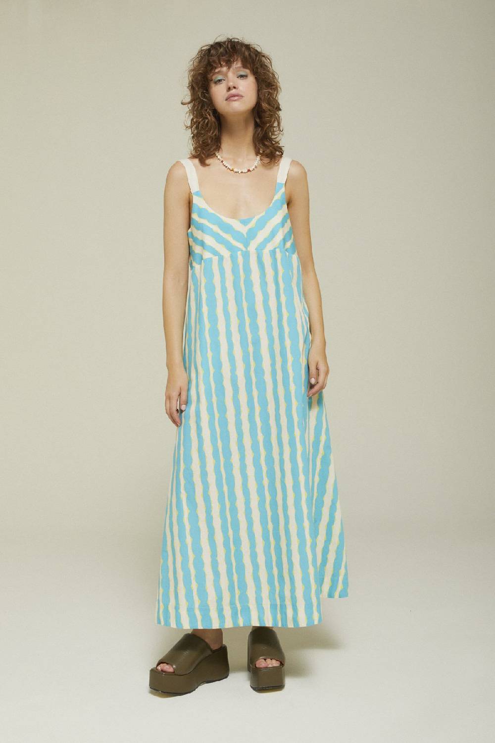 Ottod'Ame Cotton Long Dress With Drawstring