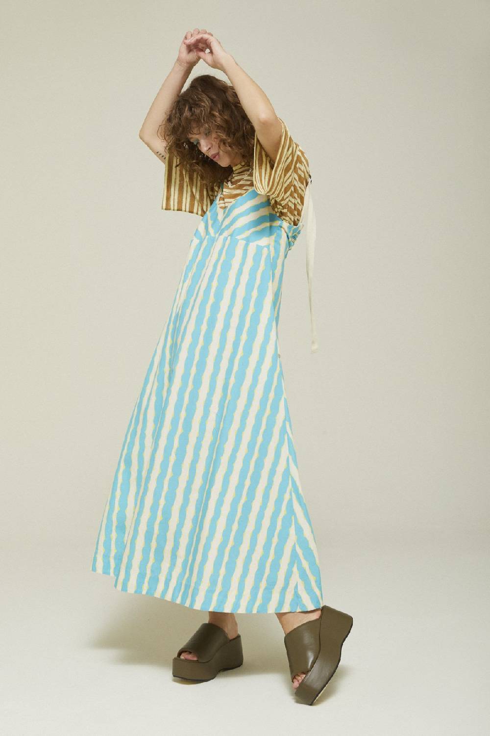 ottod'Ame Cotton long dress with drawstring