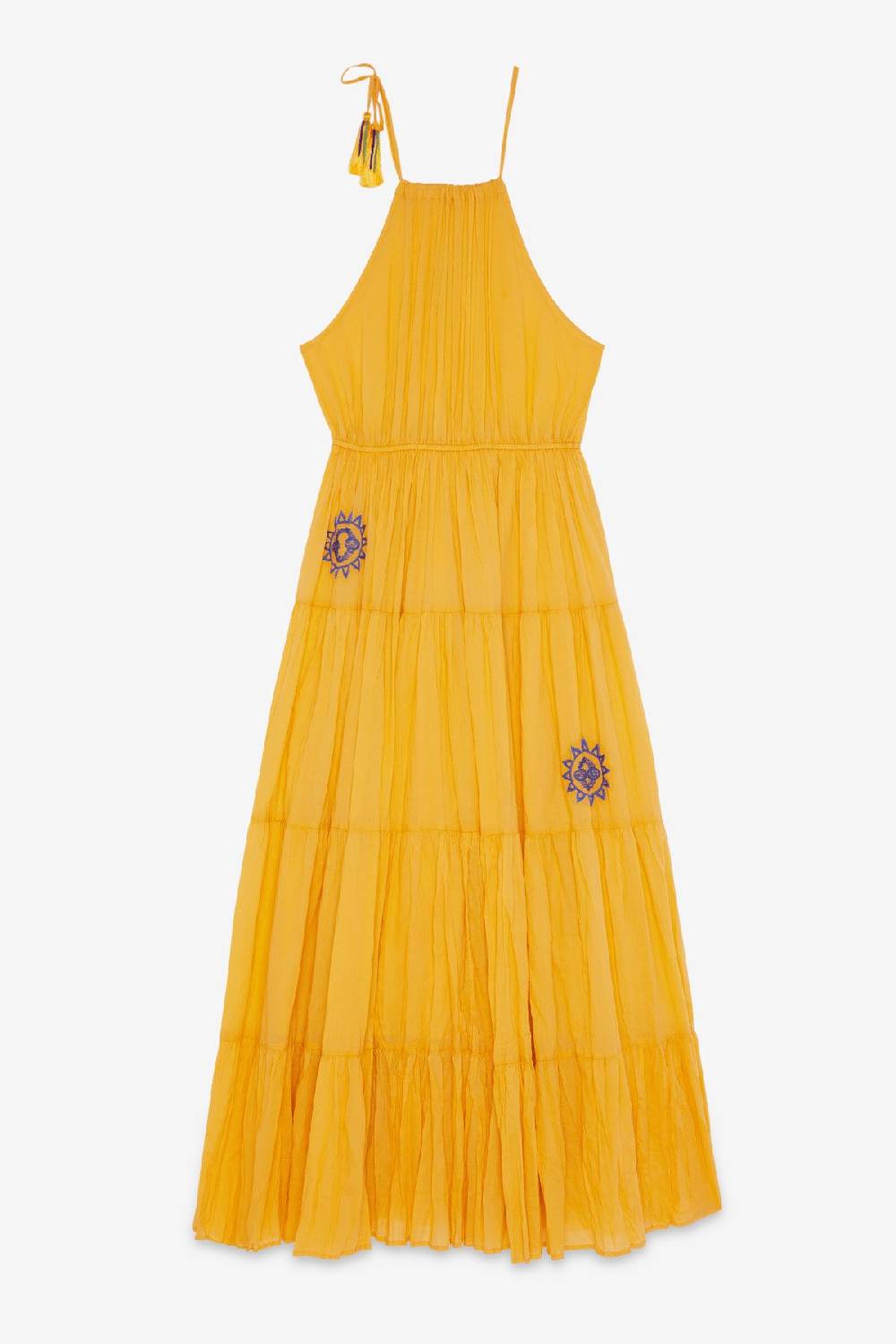 Ottod'Ame Cotton Long Dress With Ruffles