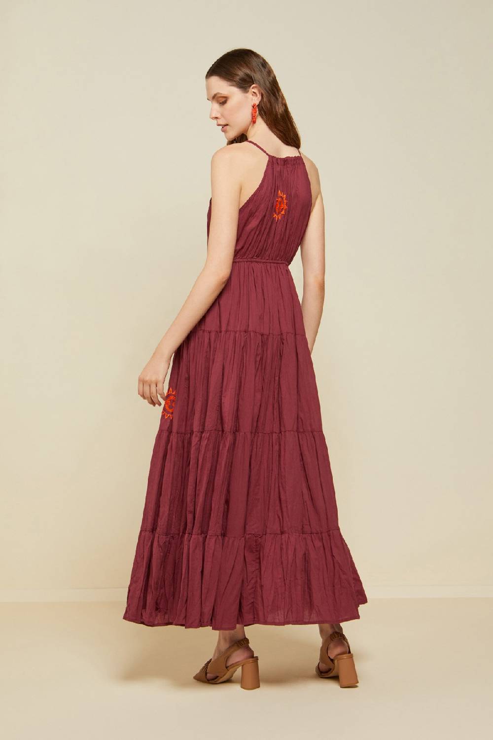 Ottod'Ame Cotton Long Dress With Ruffles