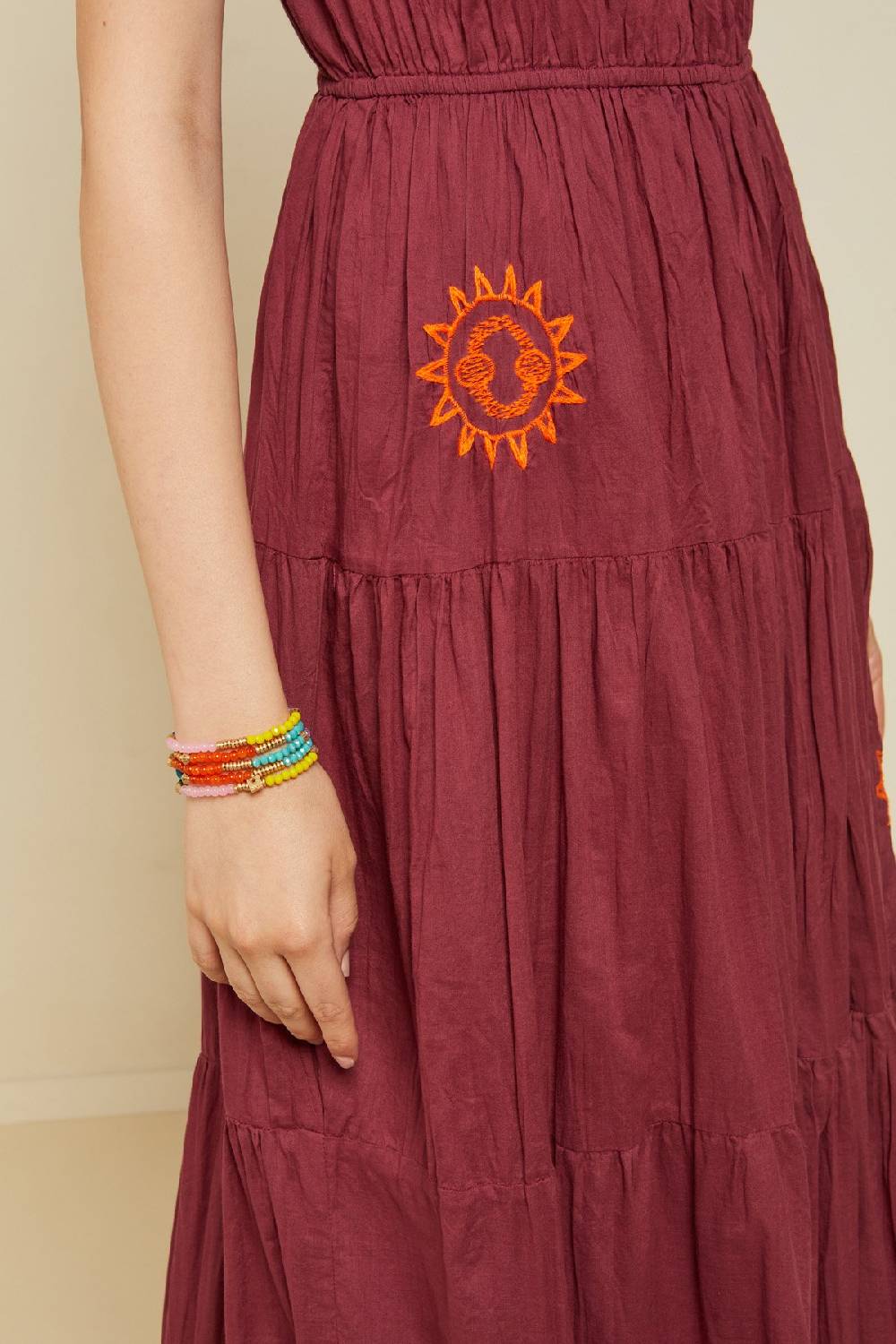 Ottod'Ame Cotton Long Dress With Ruffles