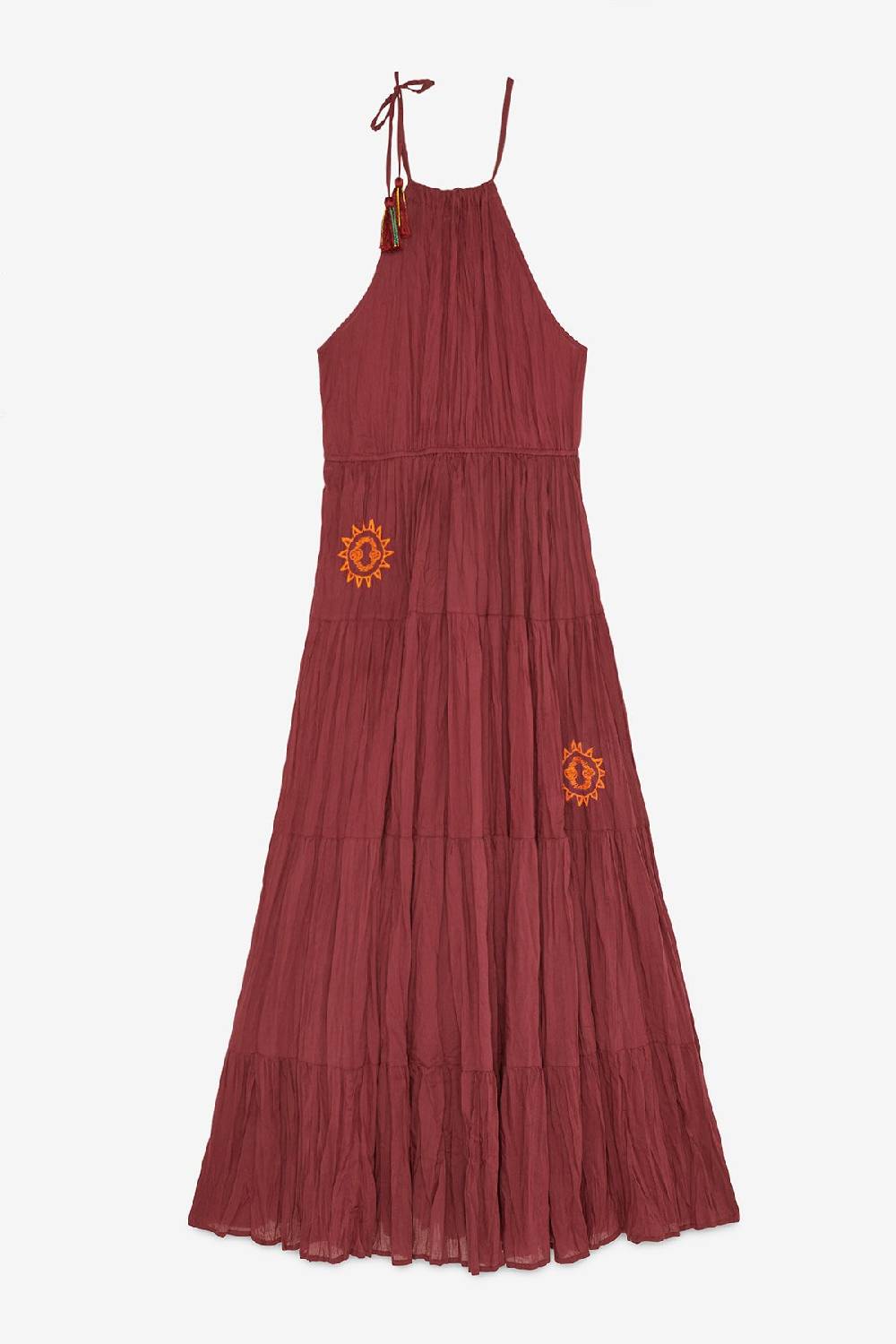 Ottod'Ame Cotton Long Dress With Ruffles