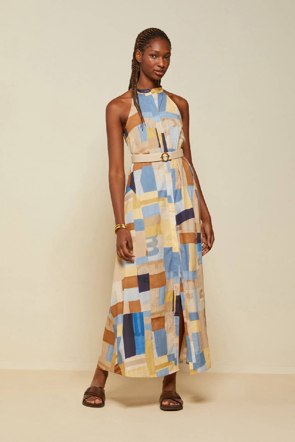 Ottod'Ame Cotton Long Dress With Slit