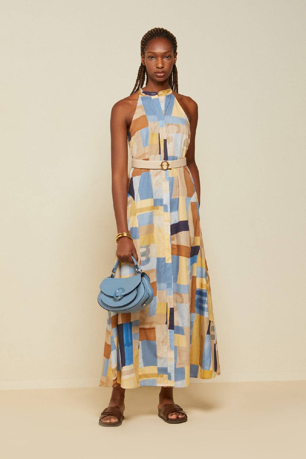 ottod'Ame Cotton long dress with slit