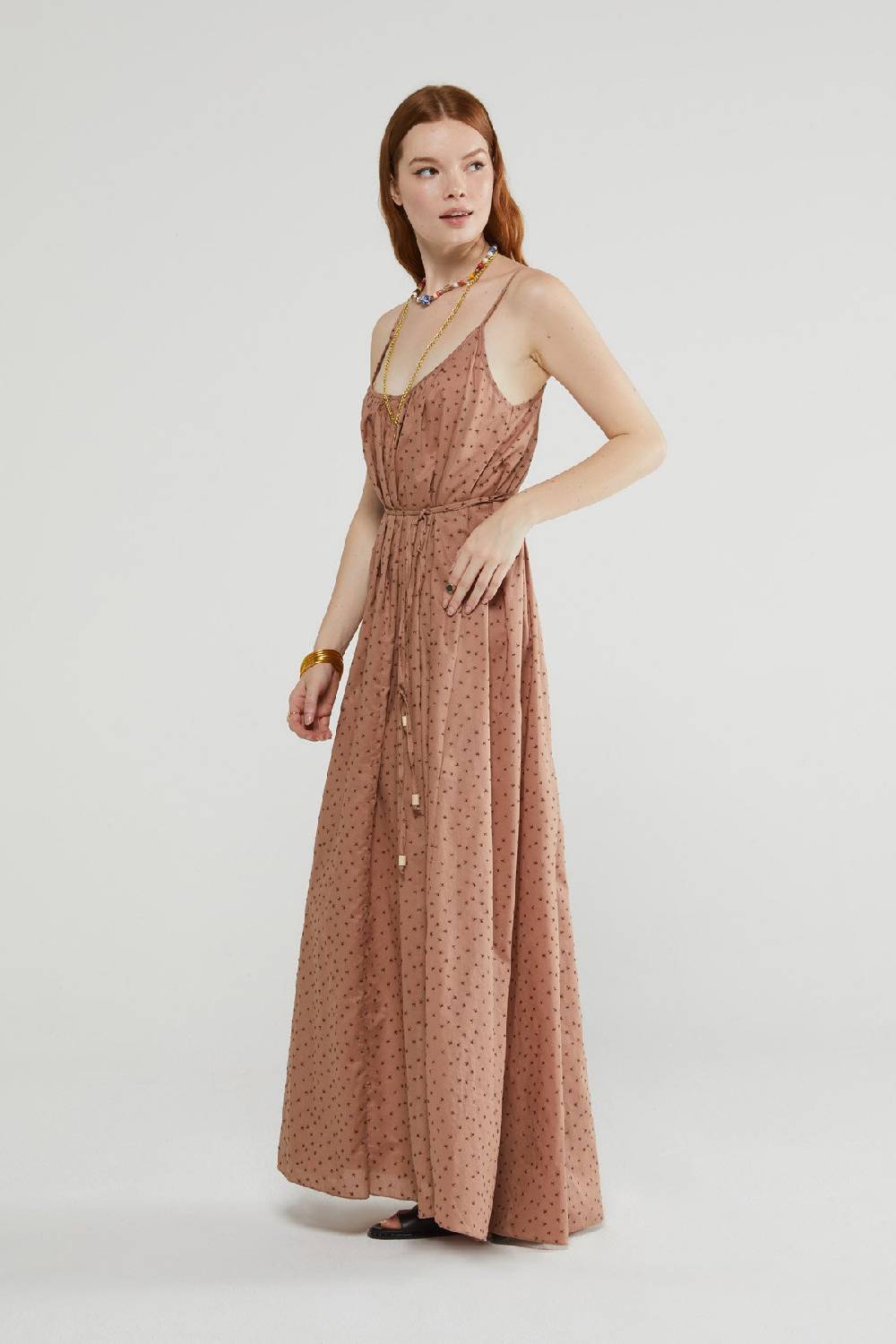 Ottod'Ame Cotton Long Dress With Straps