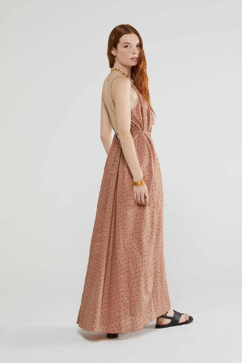 Ottod'Ame Cotton Long Dress With Straps