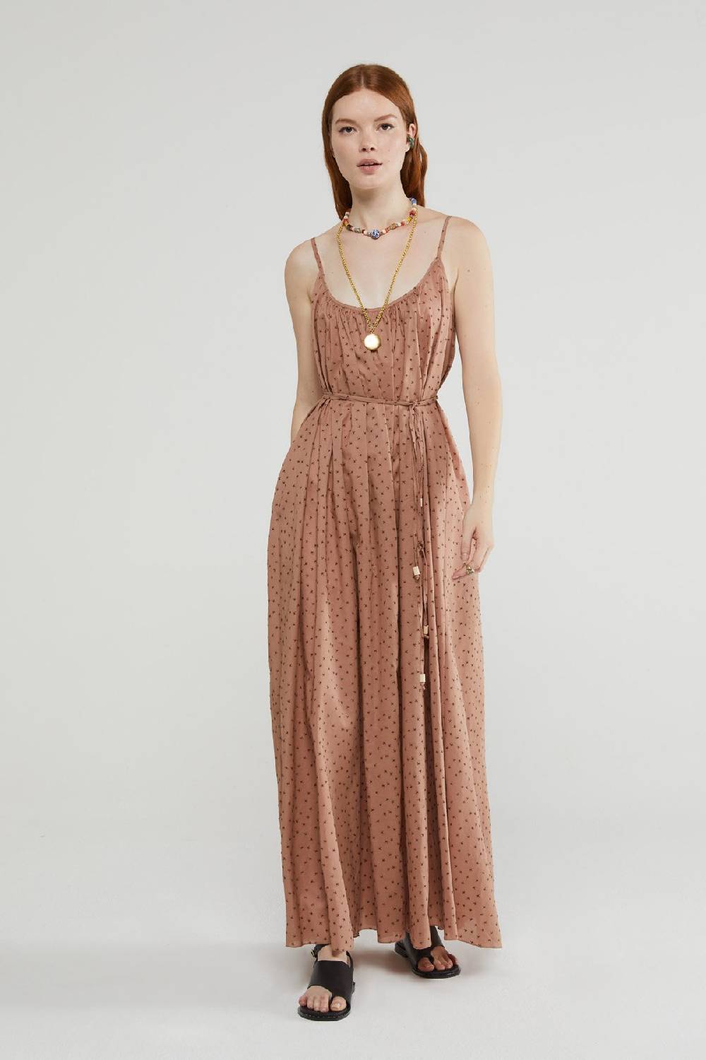 ottod'Ame Cotton long dress with straps