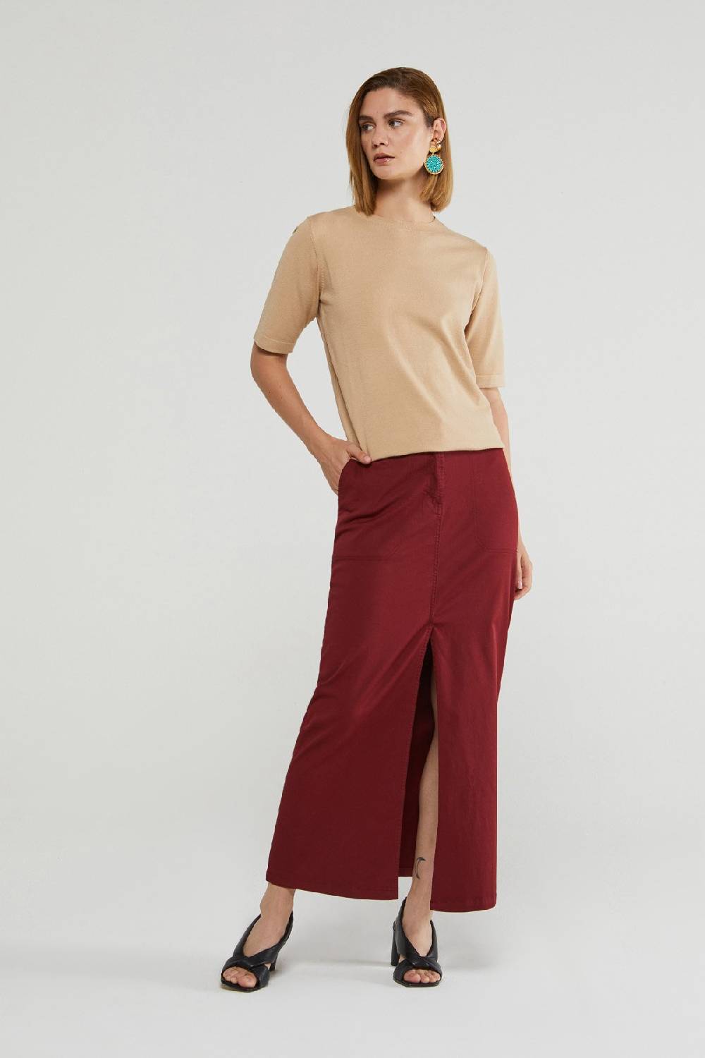 Ottod'Ame Cotton Long Skirt