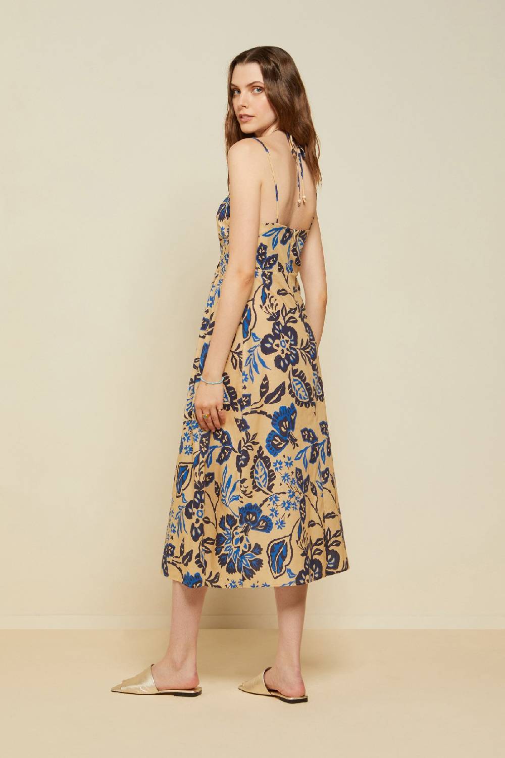 Ottod'Ame Cotton Midi Dress With Drawstring