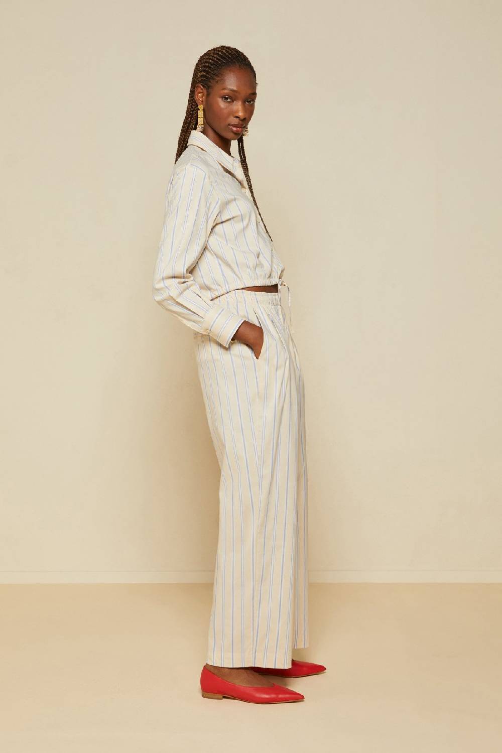 Ottod'Ame Cotton Palazzo Trousers