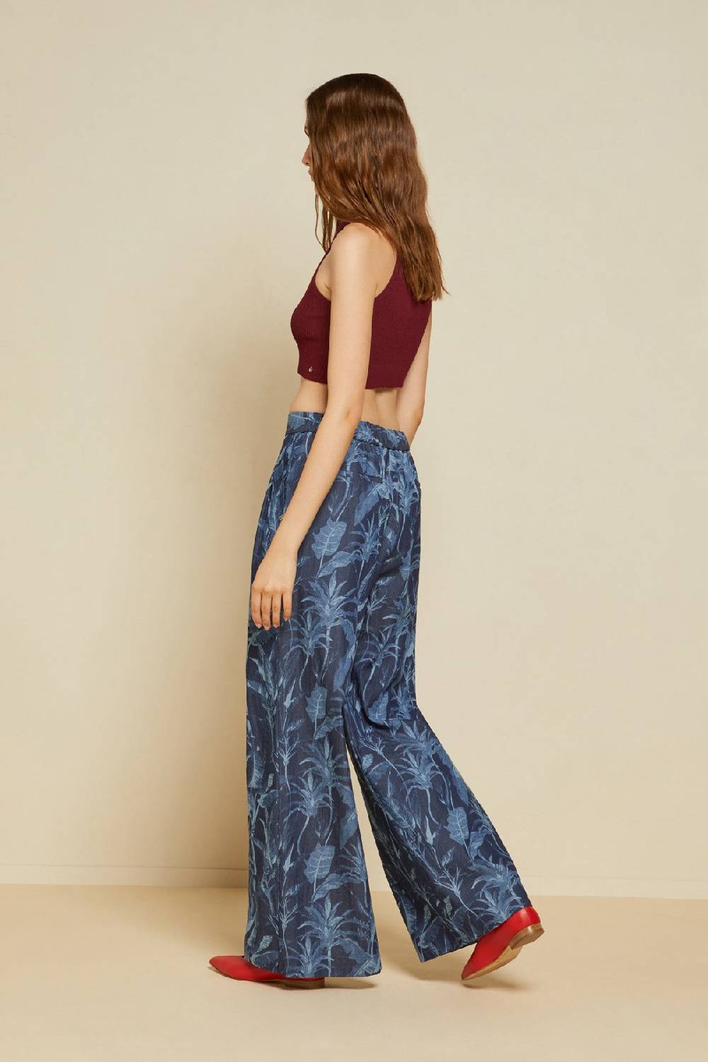 Ottod'Ame Cotton Palazzo Trousers