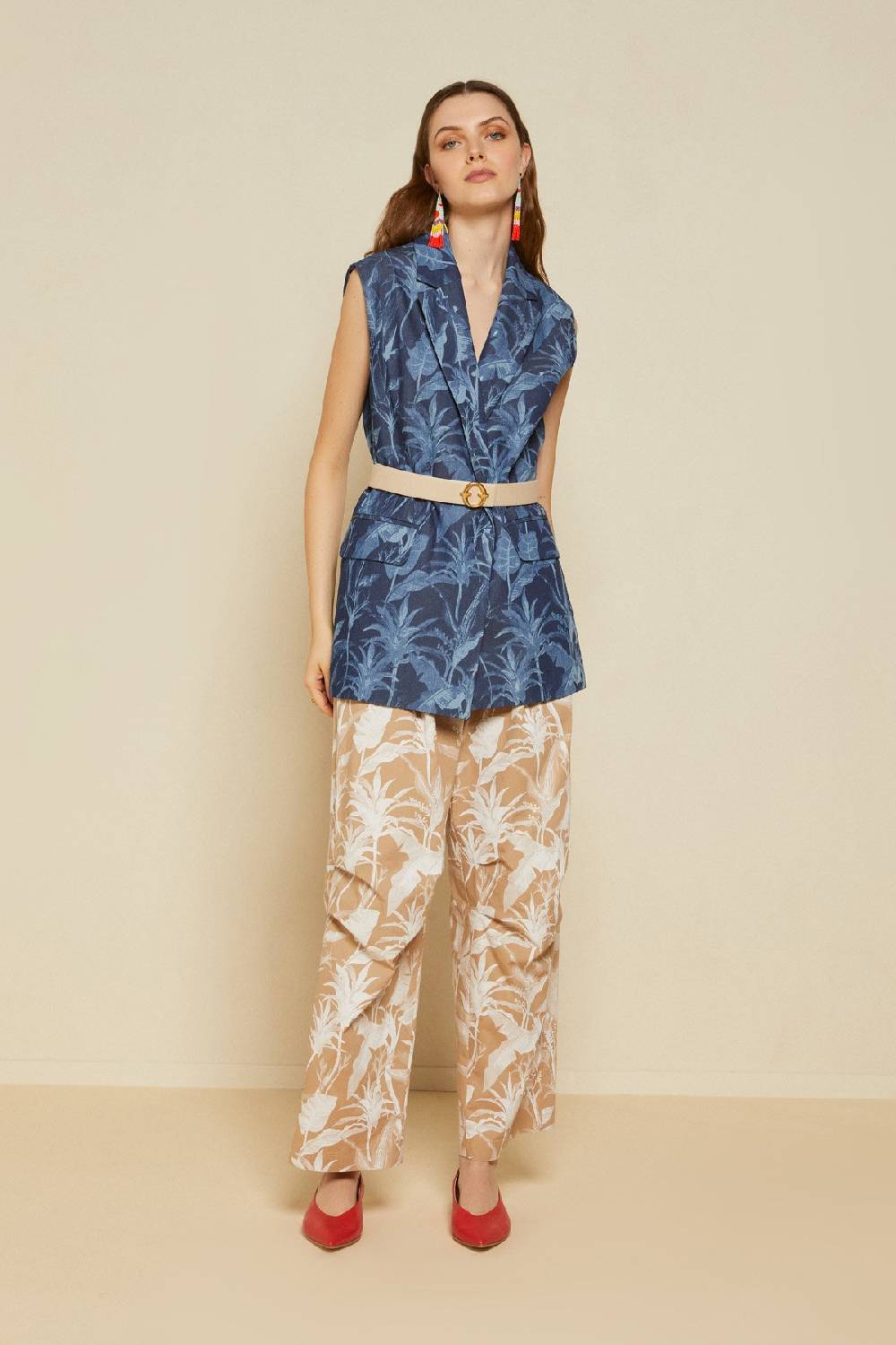 ottod'Ame Cotton palazzo trousers with pleats