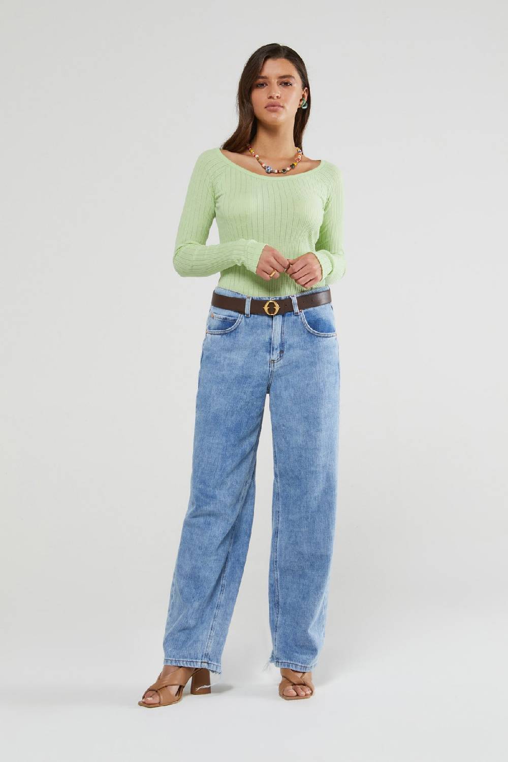 ottod'Ame Cotton ribbed knit sweater