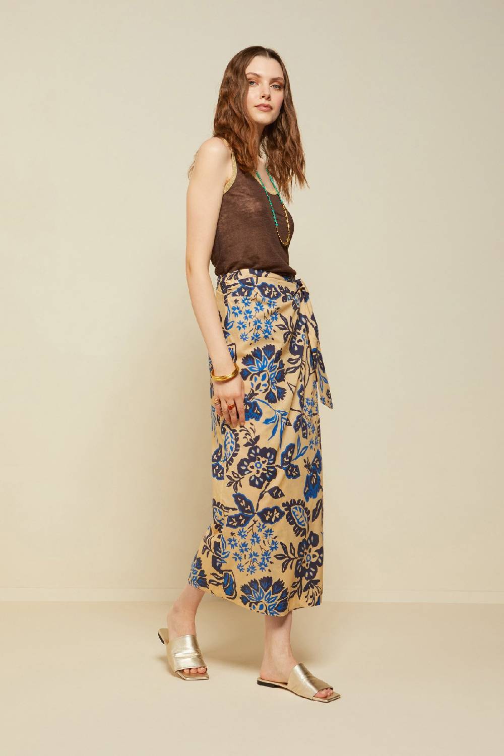 ottod'Ame Cotton sarong skirt