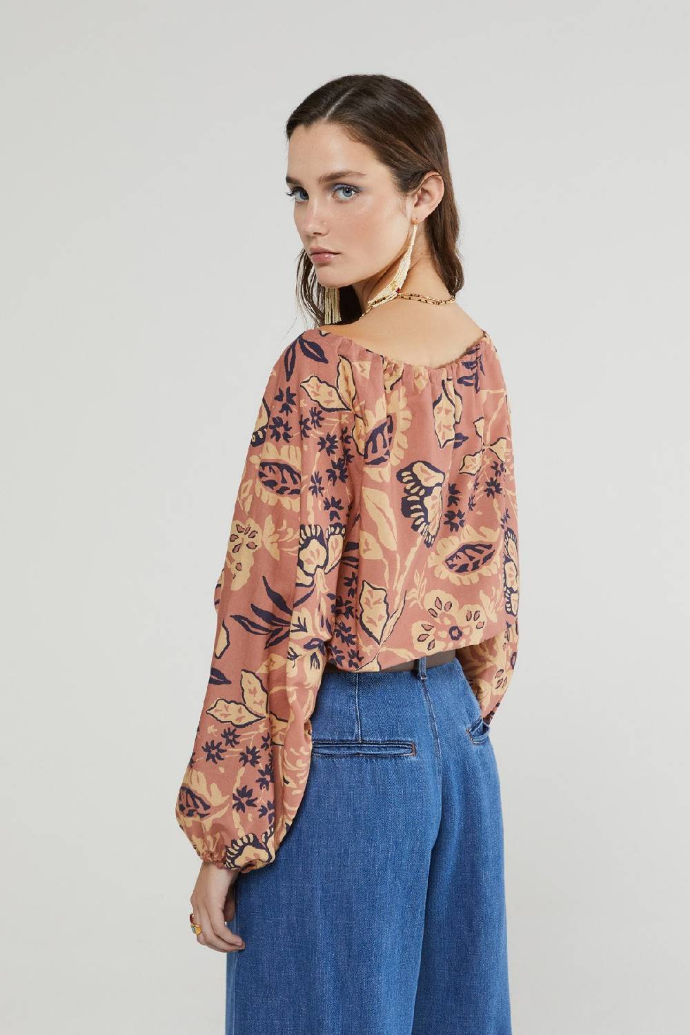 Ottod'Ame Cotton Shirt With Balloon Sleeves