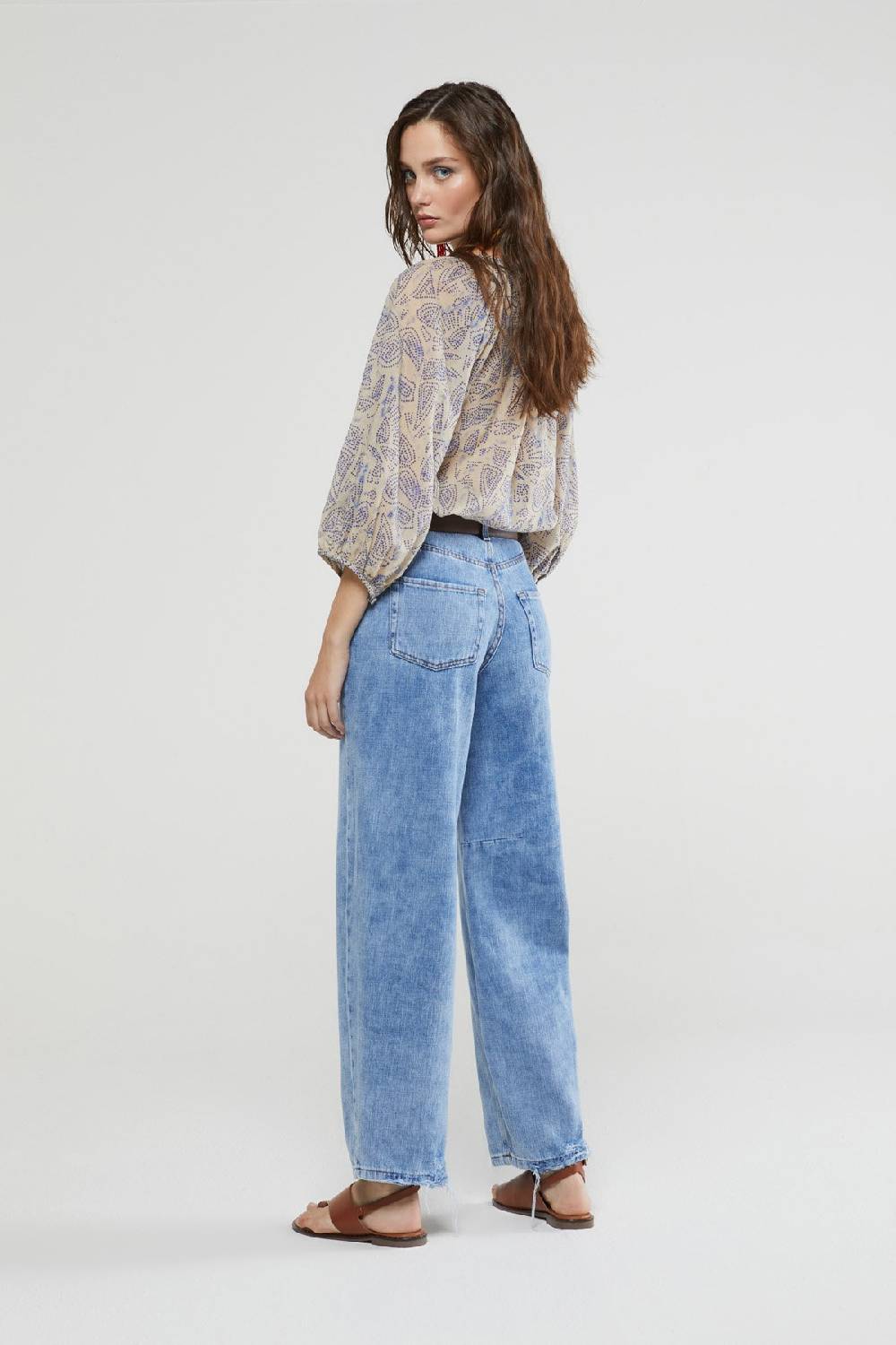 Ottod'Ame Cotton Shirt With Balloon Sleeves