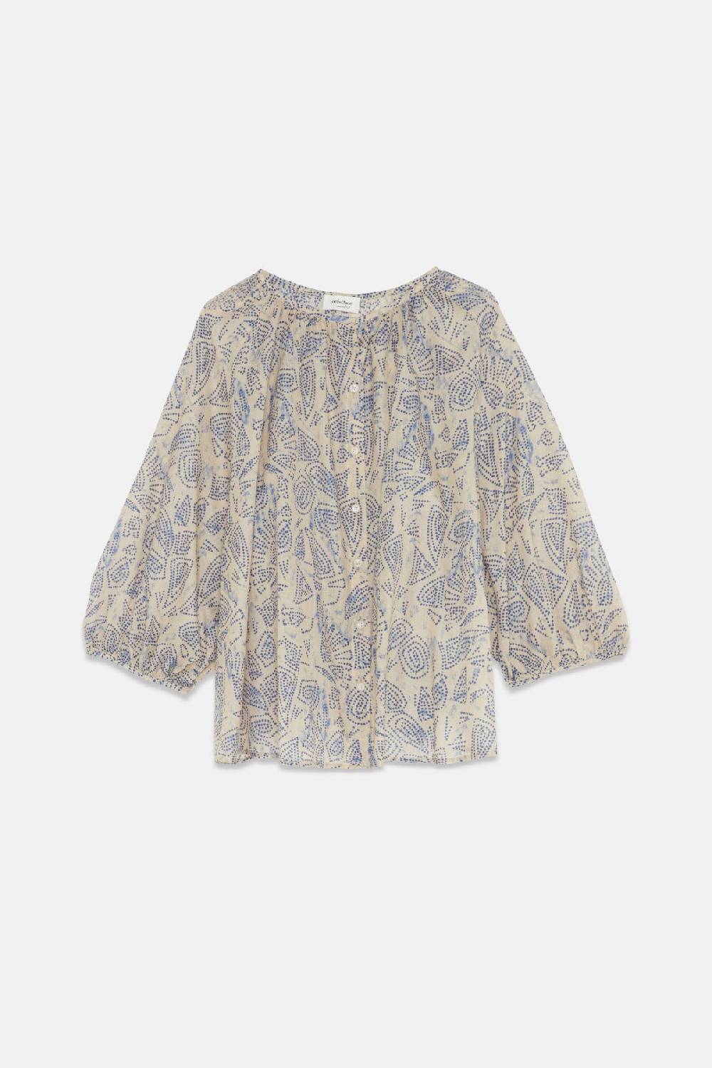 Ottod'Ame Cotton Shirt With Balloon Sleeves