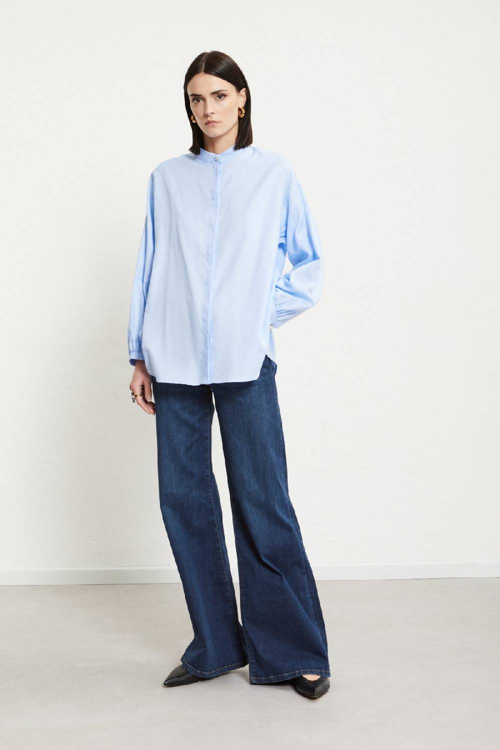 Ottod'Ame Cotton Shirt With Mandarin Collar