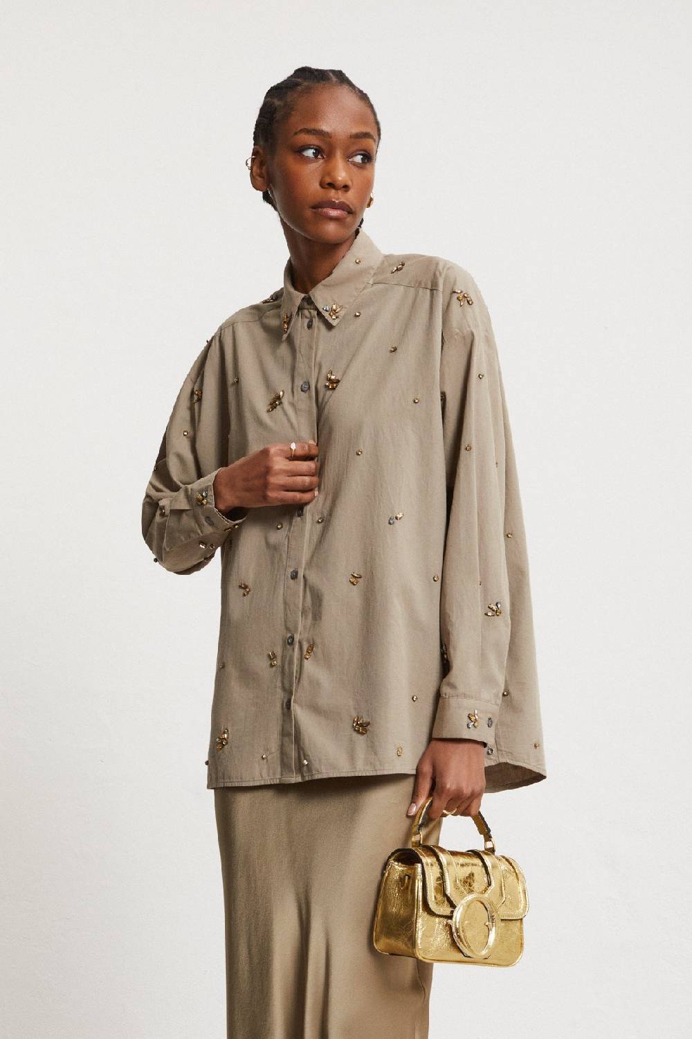 Ottod'Ame Cotton Shirt With Strass