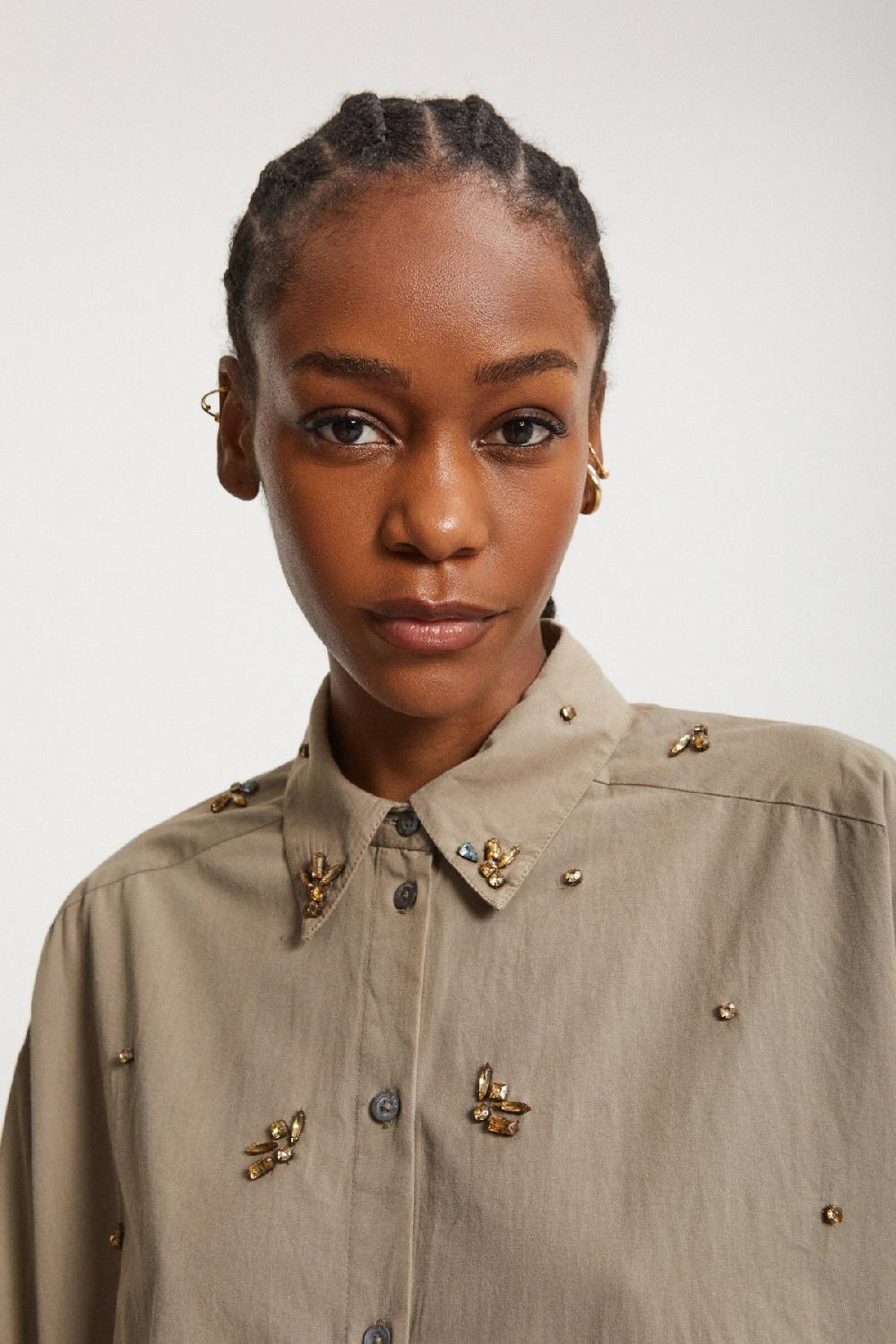 Ottod'Ame Cotton Shirt With Strass