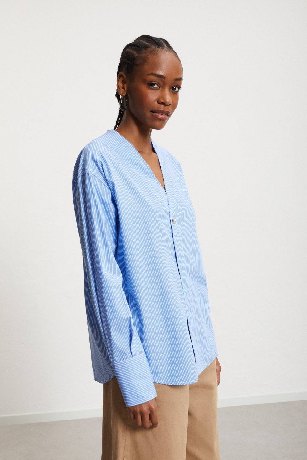 Ottod'Ame Cotton Shirt Without Collar
