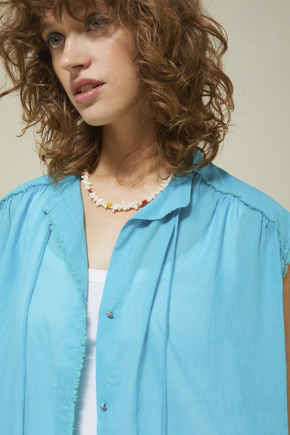 Ottod'Ame Cotton Short Dress With Drawstring