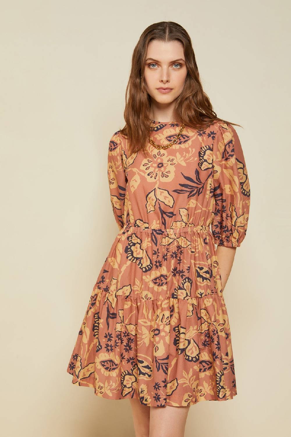 Ottod'Ame Cotton Short Dress With Laces