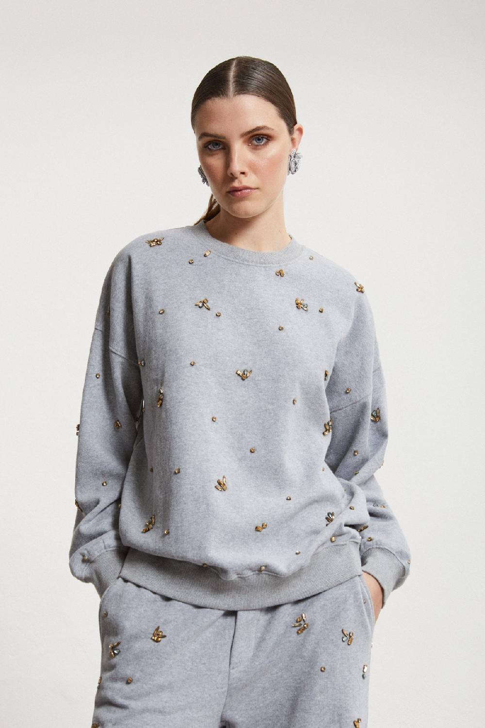 Ottod'Ame Cotton Sweatshirt With Strass