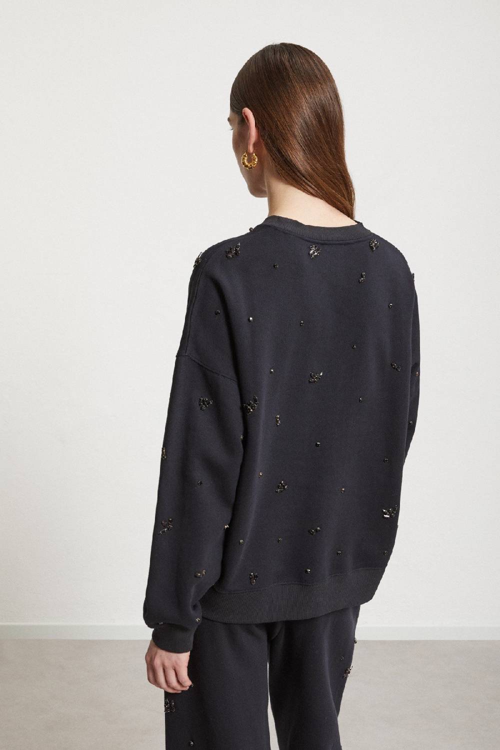 Ottod'Ame Cotton Sweatshirt With Strass