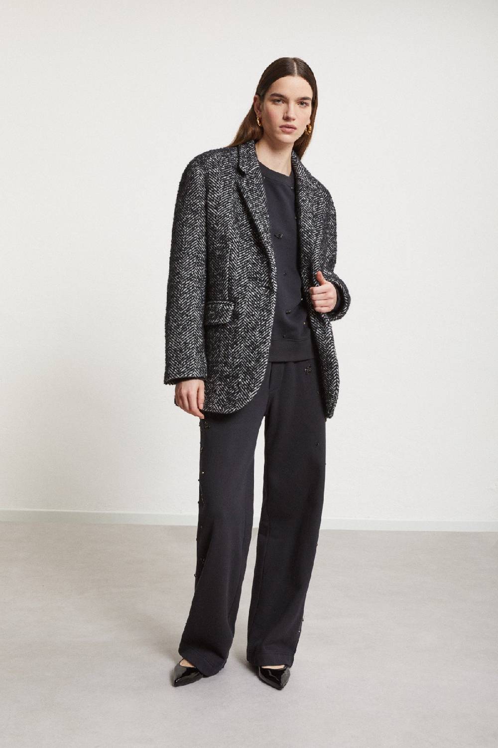 Ottod'Ame Cotton Sweatshirt With Strass