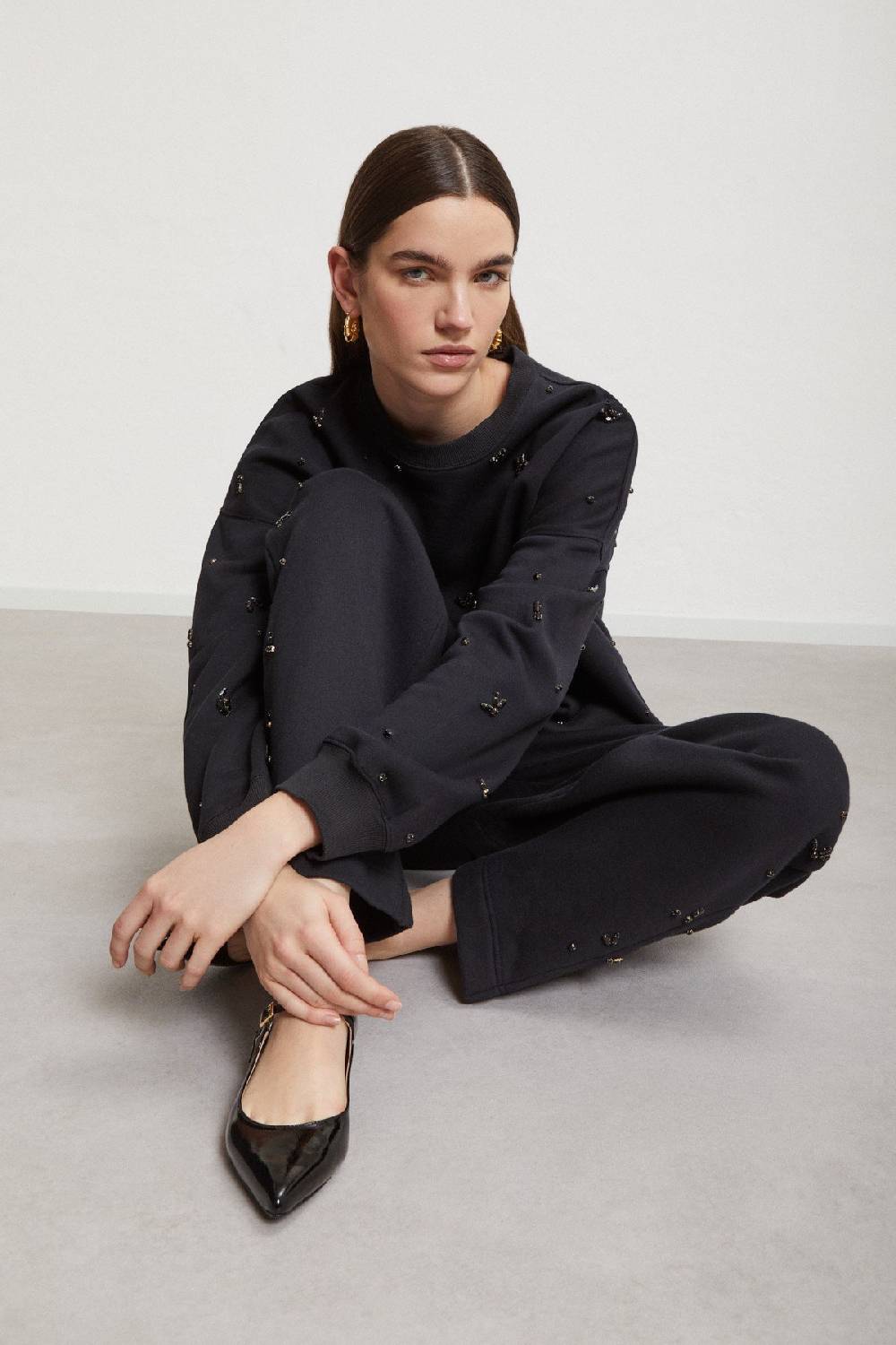 ottod'Ame Cotton sweatshirt with strass