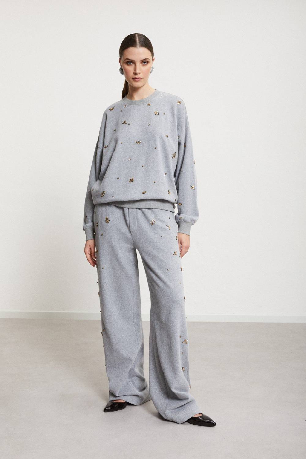 ottod'Ame Cotton sweatshirt with strass