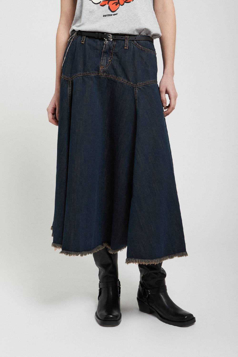 Ottod'Ame Denim Full Skirt
