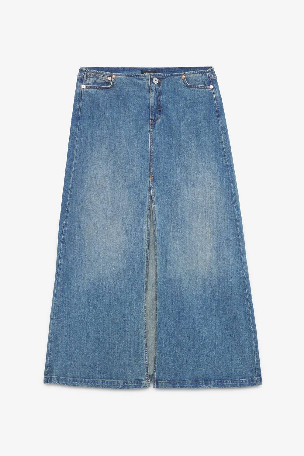 Ottod'Ame Denim Full Skirt With Split