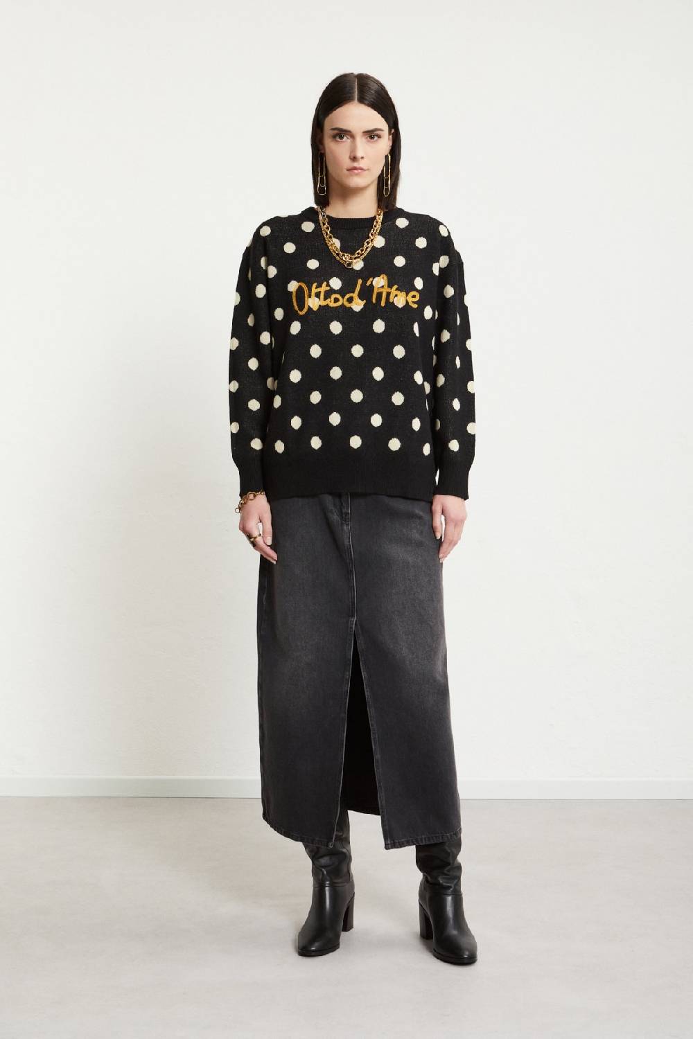 Ottod'Ame Denim Long Skirt